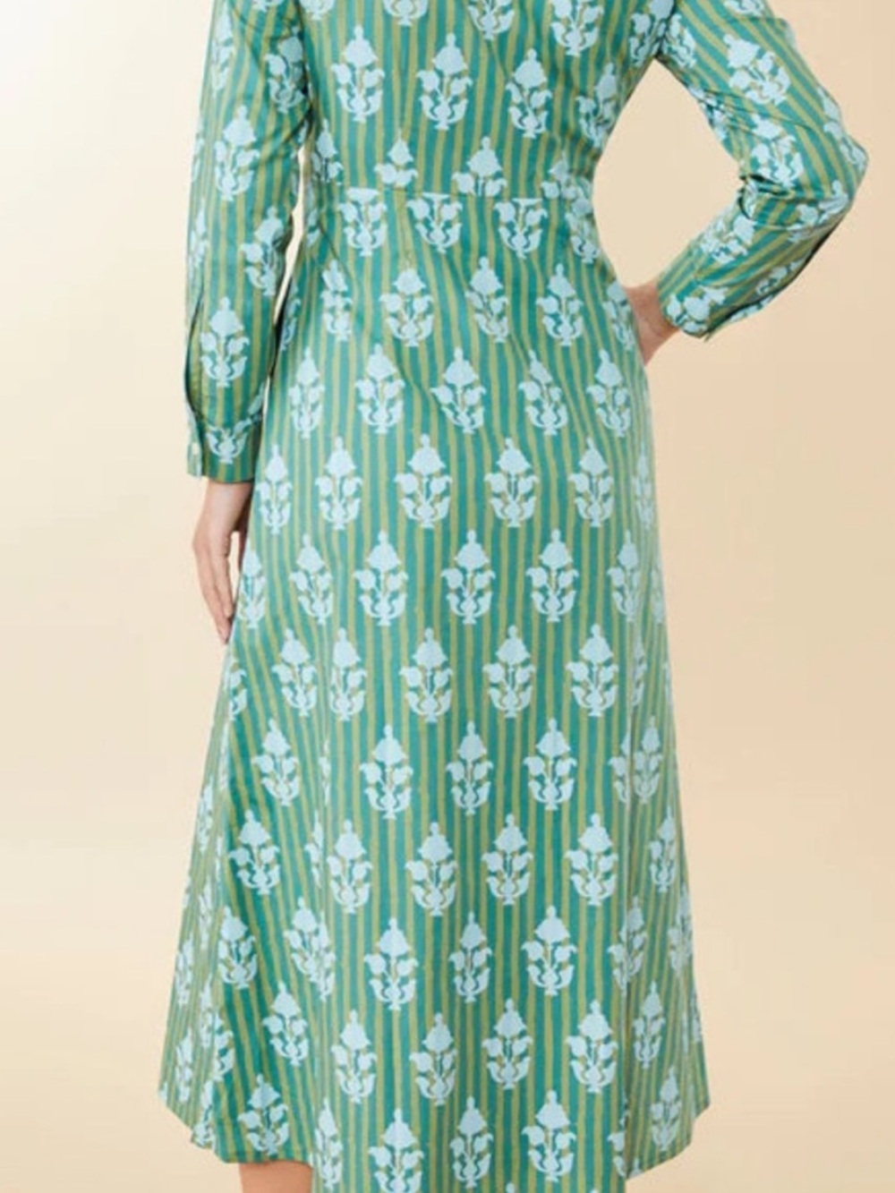 Spartina 449 Marianne Shirt Dress in Hamilton Motif Stripe Large New - Picture 4 of 9